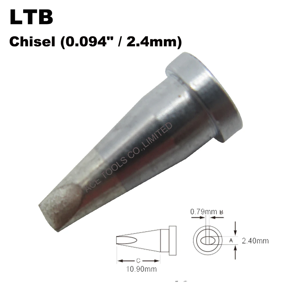 LTB Chisel 2.4มม.เปลี่ยน Soldering Tip Fit WELLER WP80 WSP80 WSFP8 WD1000 WD2000 WSD81 WS81 WSF81D8 WS81D5จับเหล็ก
