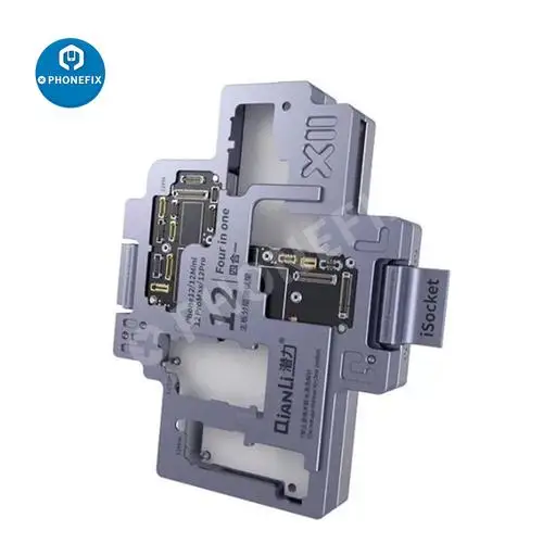 QIANLI iSocket 4 IN 1 Motherboard Layered Test Frame for iPhone 12/12 Pro/12 Mini/12 Pro Max Logic Board Mainboard Test Fixture