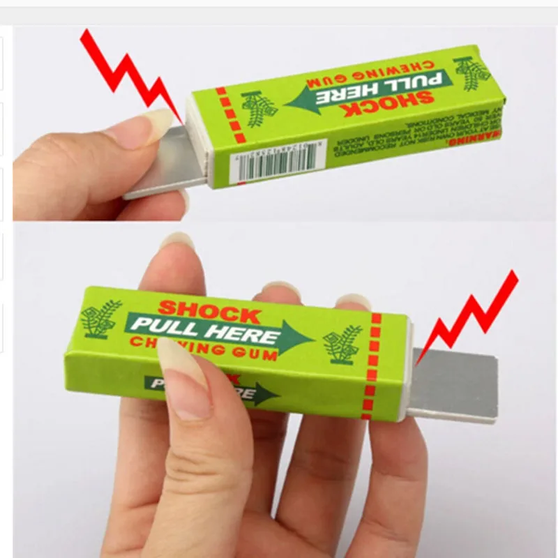 Electric Shock Joke Chewing Gum Pull Head Shocking Toy Gift Gadget Prank Trick Gag Funny 1Pcs