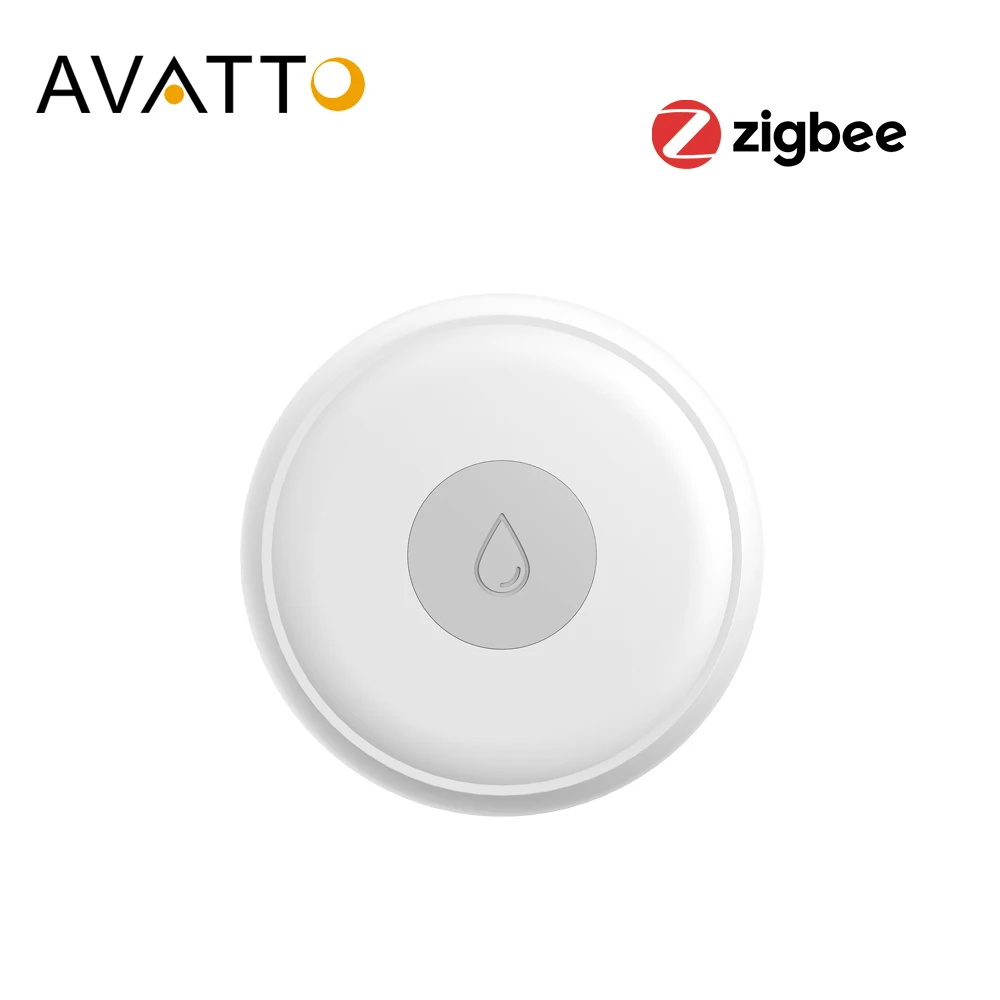 AVATTO Tuya Zigbee Water Leak Sensor,Water Leak Detector, Smartlife APP Notification Alerts,Water Flood Leak Alarm Home Security