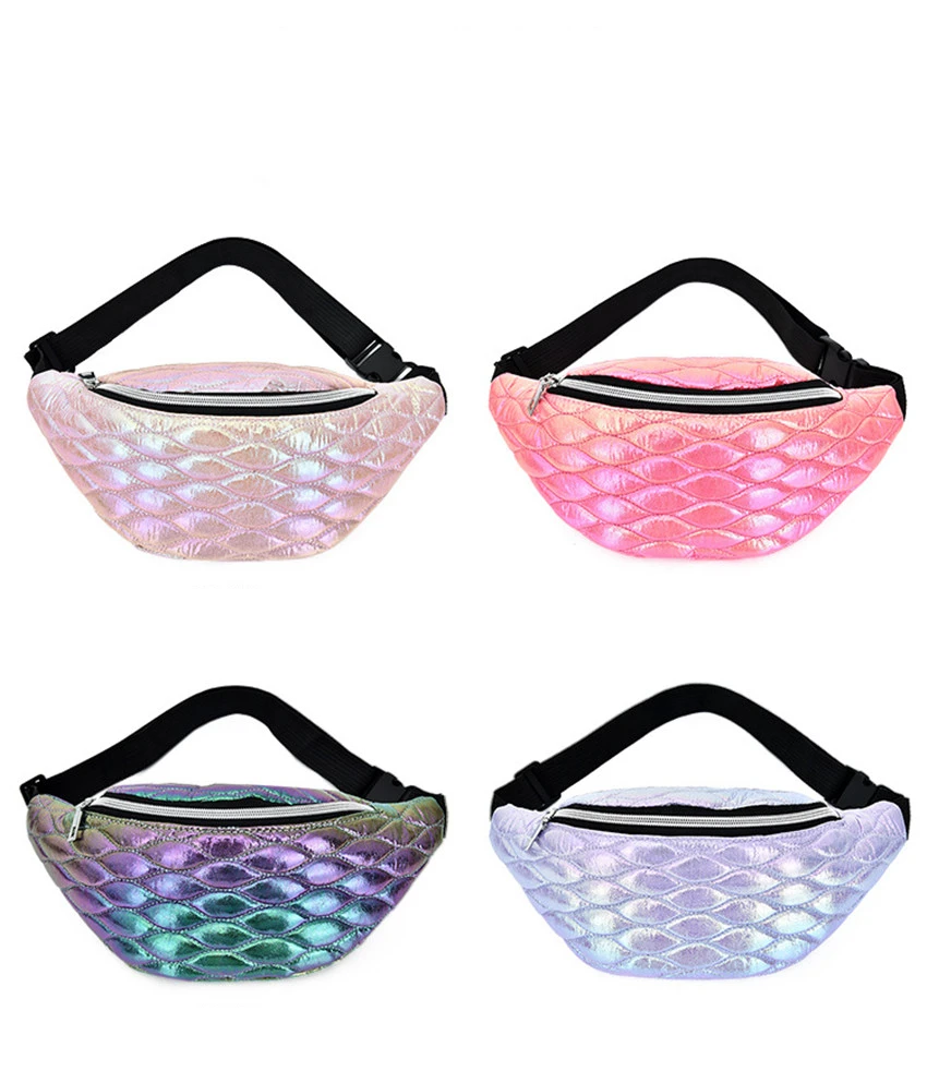 

equin Women Waist Bag Fanny Pack Chest Bag Linger Crossbody Bags for Women Laser Chest Phone Pouch Shoulder Bags Belt Waist Bags