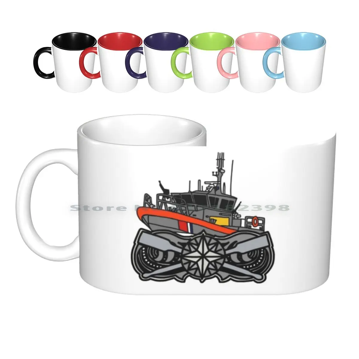 Coast Guard 45-M Coxswain Ceramic Mugs Coffee Cups Milk Tea Mug Uscg Coast Guard Coastie Us Coast Guard Boat Response Boat