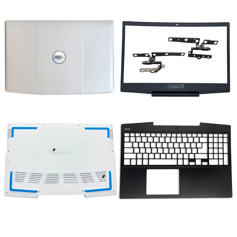 New For Dell G3 3590 Series Laptop LCD Back Cover / Front Bezel/LCD Hinges/Palmrest/Bottom Case Top A Case White 03HKFN