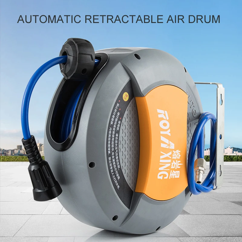 

Auto-retractable Hose Reel Hanging Auto Repair Pneumatic Tools 12*8mm Air Pipe Bobbin Winder Automatic Recovery Reel