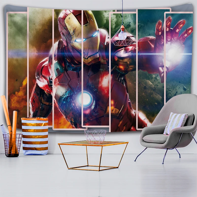 Steel Giant Anime Tapestry Hippie Home Furnishing Iron Decoration Wall Mount Boy Dormitory Wall Cloth Table Cloth Beach Yoga Mat