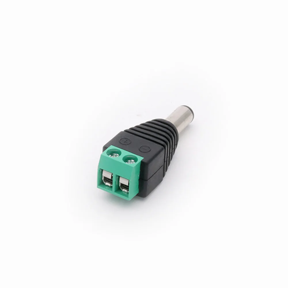 R Connector 1 pc Power DC Jack CCTV Video Balun 5.5*2.1mm DC Power Plug Terminals Connector Adapter