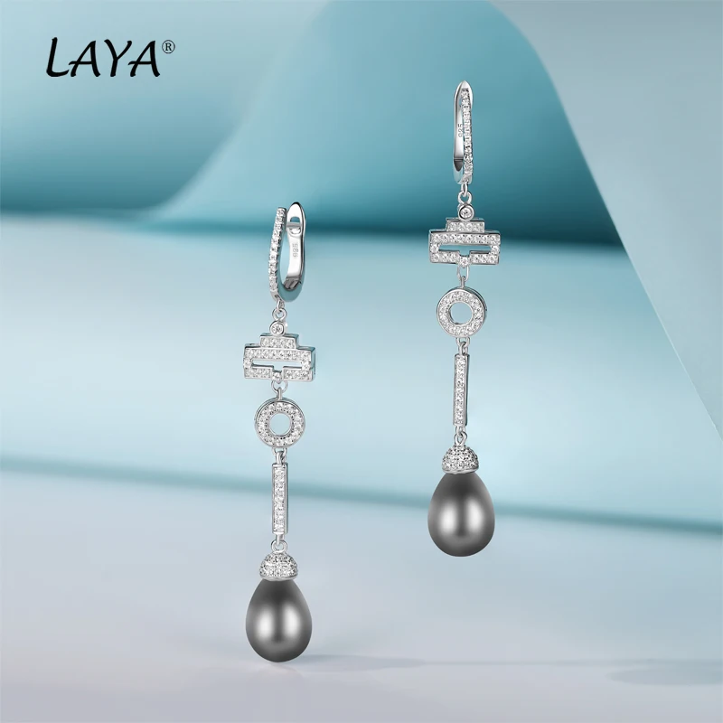 925 Sterling Silver Fashion Personality High Quality Zircon Shell Pearl Drop Earrings For Women\'s Cute RomaClassic Jewelry Gift