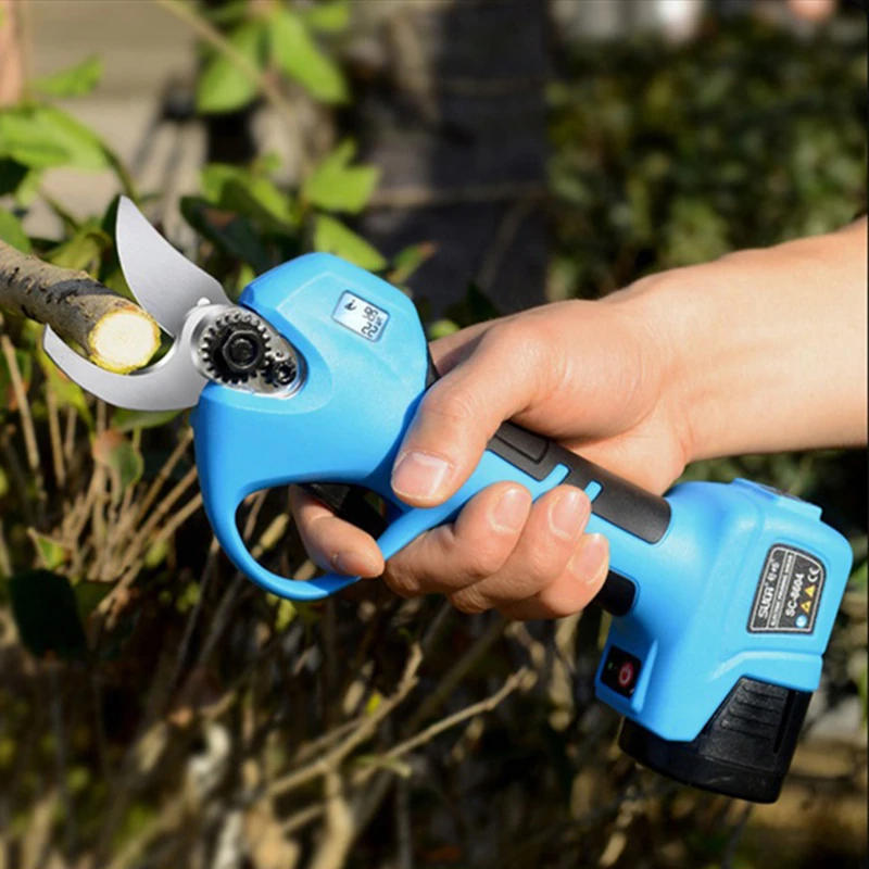 

16.8V 2pc Lithium-Ion Battery Branches Scissor Garden Tool Cordless Electric Pruning Shears Secateur Pruner Tree Bonsai Cutter