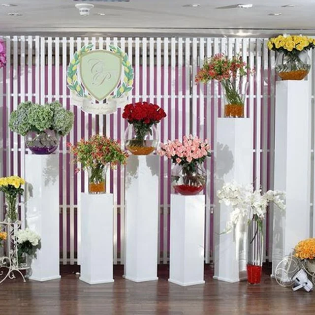 Square wedding plinth wedding pedestal cylinders pillar acrylic display cube stand for wedding party yudao966