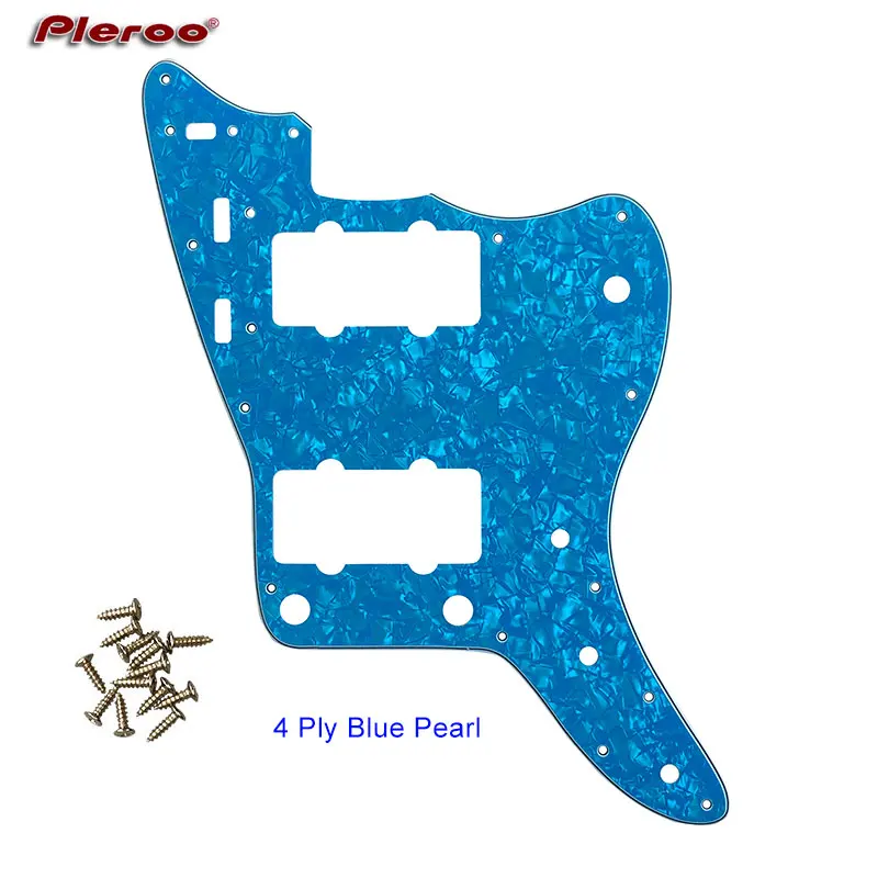 Pleroo Custom Guitar Pickguards Suit For US FD Squier Vintage Modified Jazzmster Scratch Plate Replacement Many Colors