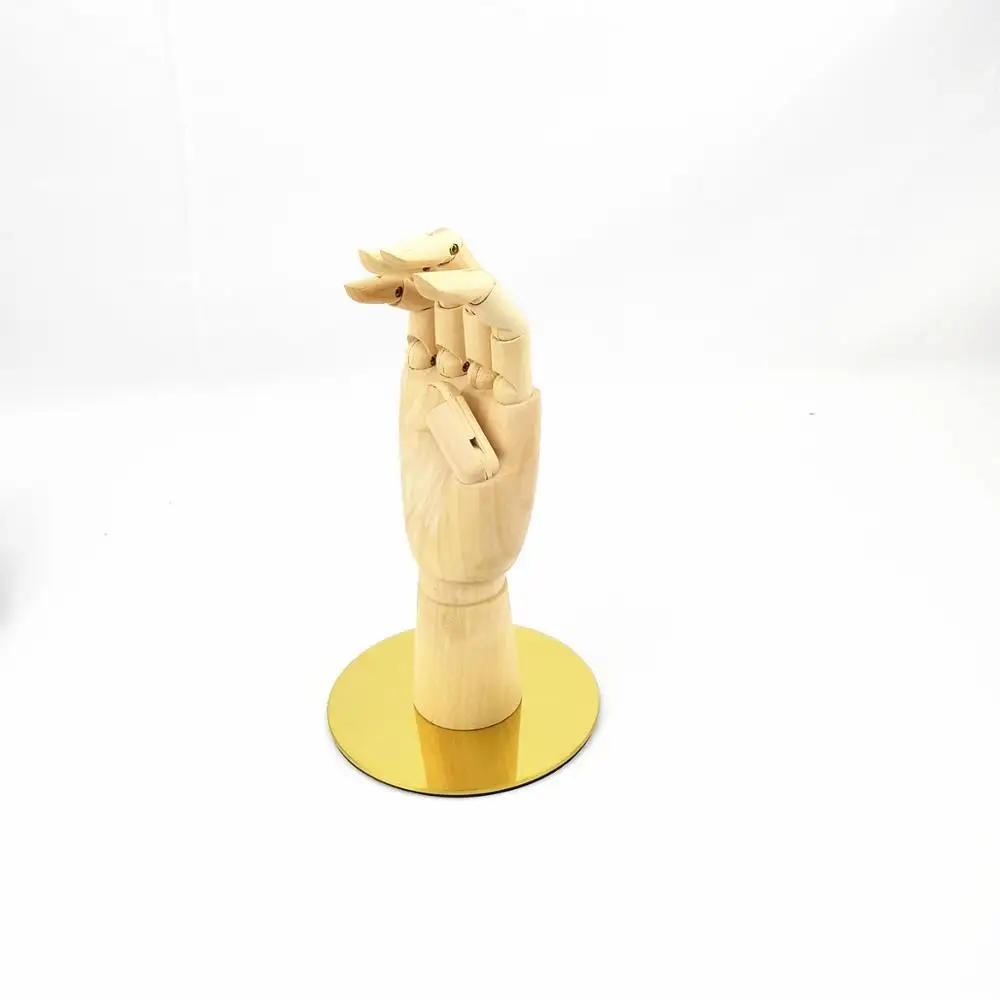 

Best Quality Wooden Hand Mannequin With Metal Base Hot Sale