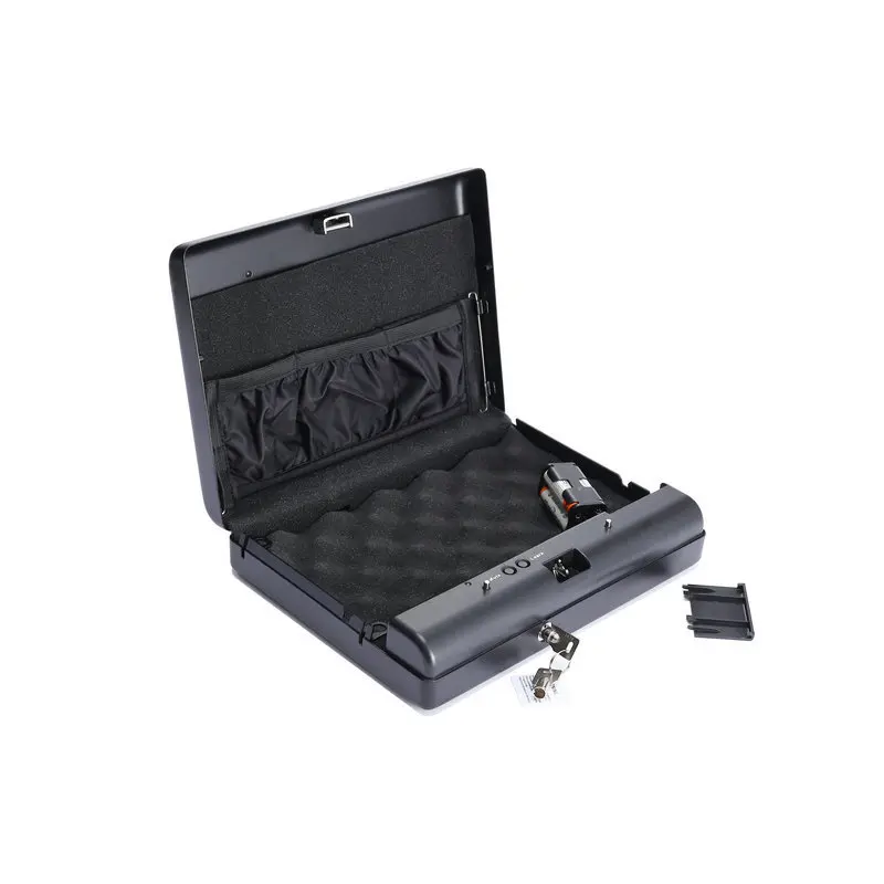 Gunsafe Gunbox Portable Pistol Car Safe Gun Box Ammo Metal Case Safes Key Can Safebox Keybox Strongbox Boxes Safety Security