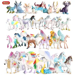 Oenux Original Genuine Fiaba Fly Ala Cavallo Elfi Elfo Mitico Arcobaleno Pegasus Action Figure di Animali Modello Giocattolo Per Bambini da Regalo