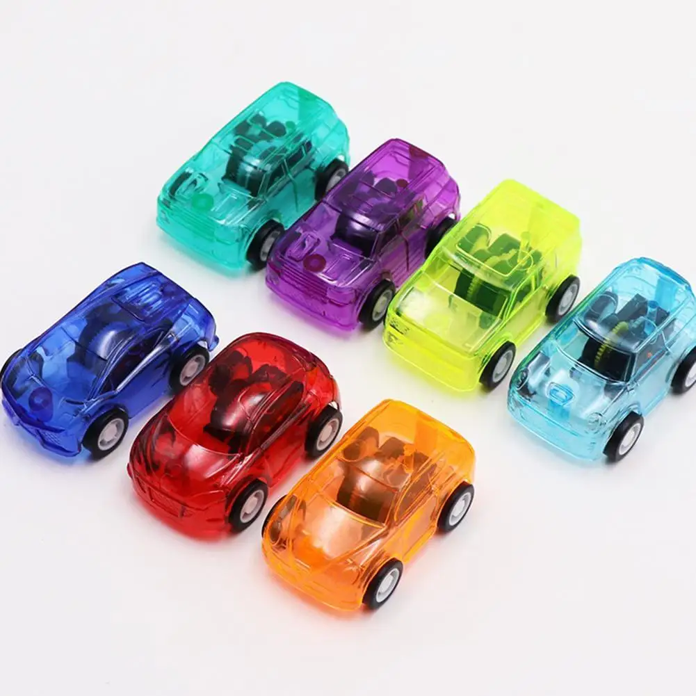 Mini Cute Candy Color Transparent Pull Back Car Model Plastic Children Kids Toy Back Car Model Plastic Children Kids Toy