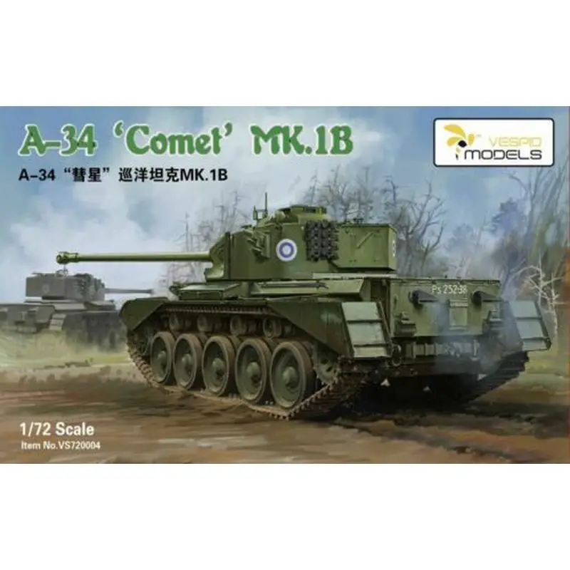 VESPID MODELS VS720004 1/72 Cruiser Tank A34 “COMET” Mk.IB - Scale Model Kit