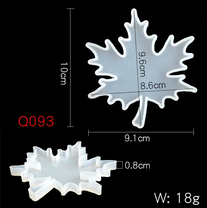 Maple Leaf / fan leaf silicone mold UV resin dry flower cup pad mold decoration home decoration decoration decoration mold