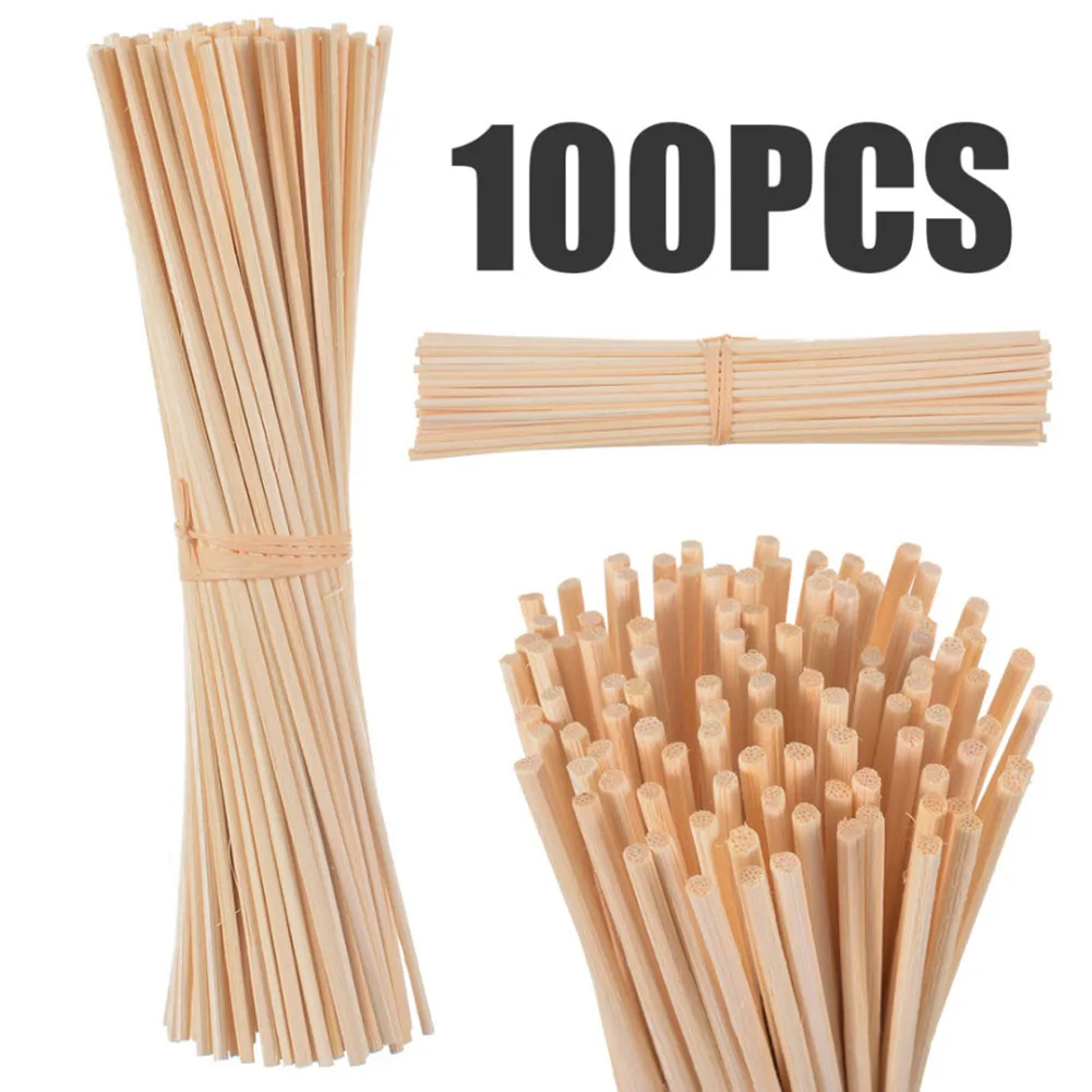 100Pcs Rattan Reed Sticks Fragrance Oil Diffuser Replacement Aroma Stick for Bathrooms Home Fragrances Diffuser Sticks Accessory