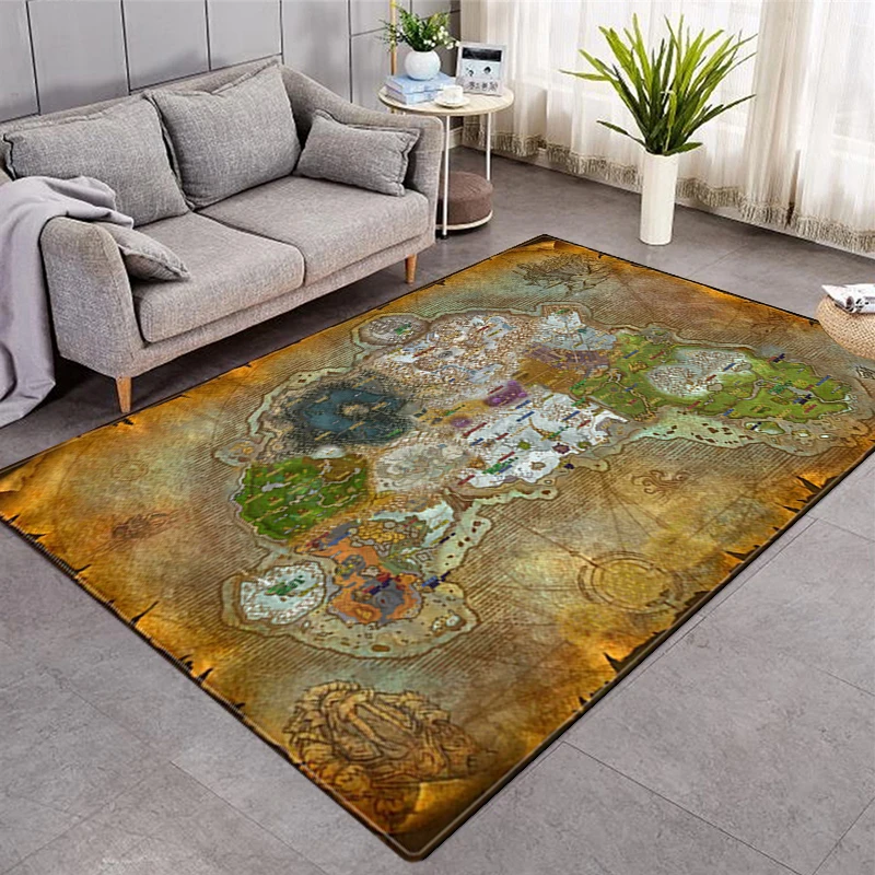 World Map Carpet Kids Bedroom Playing Mat Living Room Large Area Rug Playroom Educational Area Rug Alfombra Tapis Tapete Felpudo