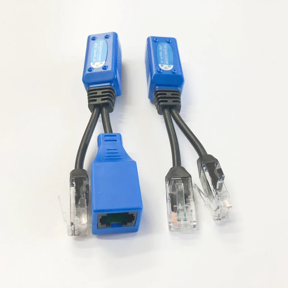 2Pairs/Lot uPOE Kits RJ45 Splitter/Combiner Cable Combiner Two POE 48V Cameras use One RJ45 POE Cable for POE Camera NVR System