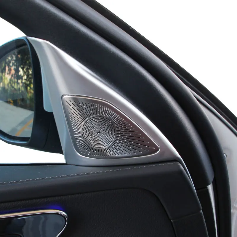 

For Mercedes Benz C Class W206 C260 C300 2022+ ABS Carbon Fiber Car Interior A-pillar Triangular Cover Trim Protective Frame