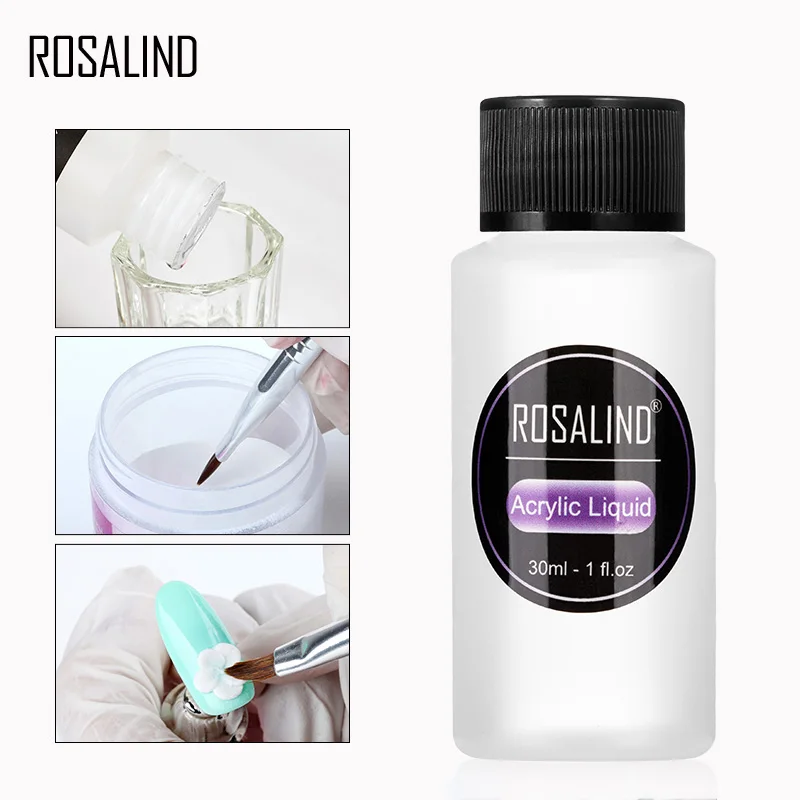 ROSALIND 아크릴 파우더 크리스탈 네일 익스텐션 젤 매니큐어 아트 데코레이션 매니큐어 세트 키트 전문가용 액세서리, 네일아트 젤네일