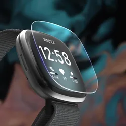 5個ソフトtpuクリア保護フィルムVersa3スマートウォッチガードfitbit versa 3/センススマート腕時計フルスクリーンプロテクターカバー