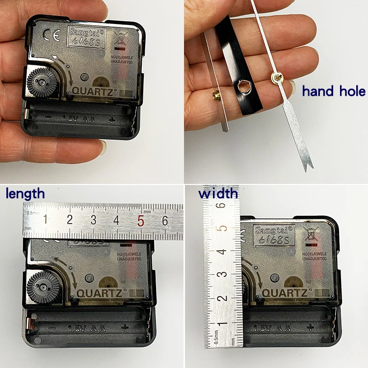 Quartz Clock Movement Kit With Gold Clock Hands Non Ticking Wall Clock Mechanism DIY Clock Making Repair Parts