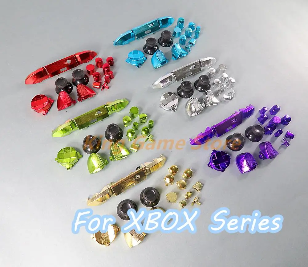 100sets Chrome Full Set Buttons RT LT Trigger RB LB Bumper D-pad ABXY Guide ON OFF Buttons For Xbox Series X S Game Console