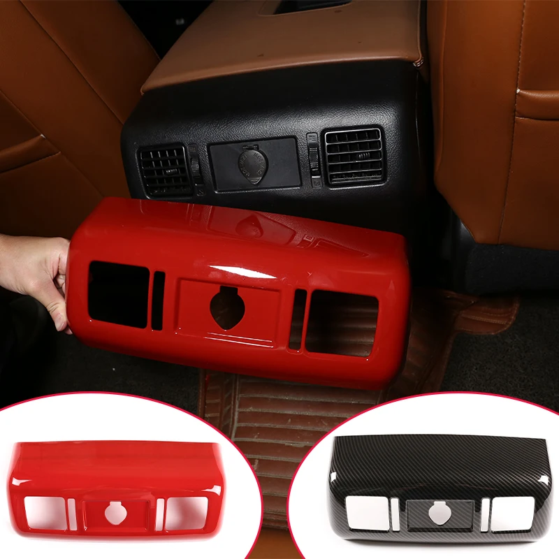 

Anti-kick Panel Cover Trim For Toyota Tundra 07-21 ABS Accessories Armrest Box Rear Exhaust Air Vent Frame Cover Car Decoration