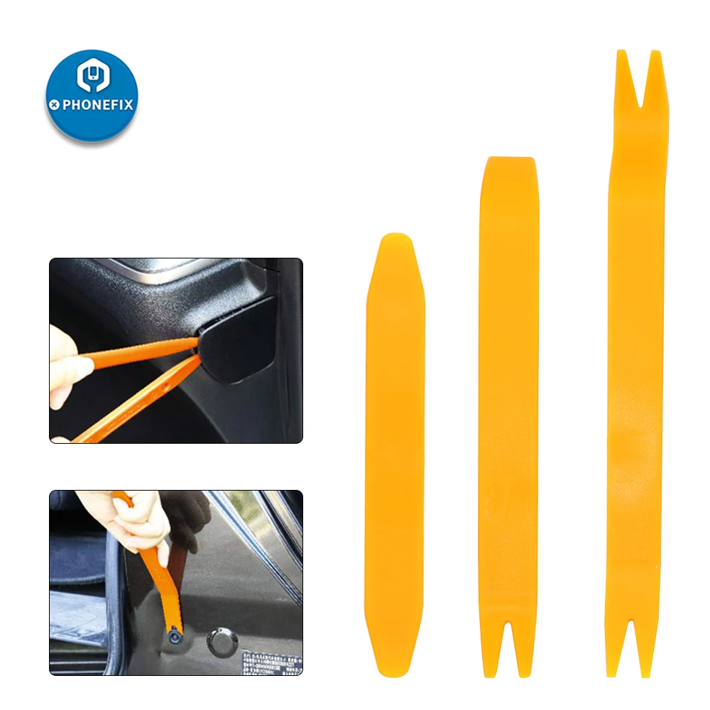 3Pcs Automobile Audio Door Clip Panel Trim Dash Auto Radio Removal Set di strumenti per la rimozione del pannello dell'auto strumento manuale di riparazione