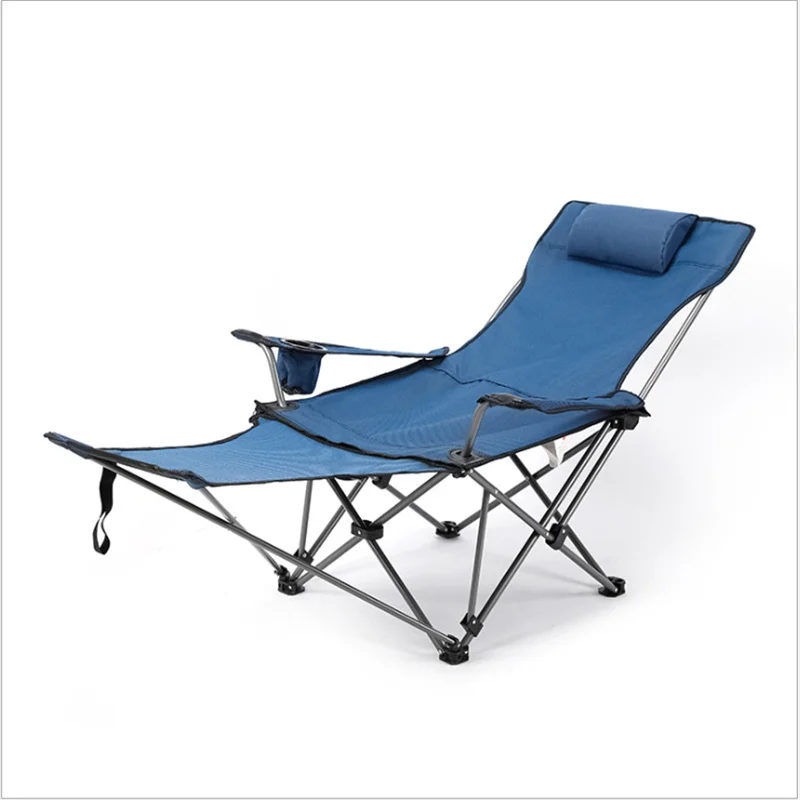 Outdoor beach chair portable reclining chair folding chair lunch break office back balcony reclining couch