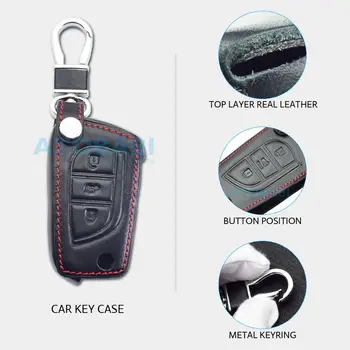 Kožený kryt na klíče od auta, ochranný plášť, klíčenka pro Toyota Vellfire Alphard 30 Series Previa Tarago 5 6 příslušenství 10 nejlepší prodej Kryt klíče Toyota Hybrid - №10