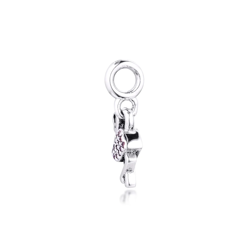 My Pink Flamingo Dangle Charm acsesoris for women Sterling Silver Jewelry Fits Me Bracelets Small Hole Beads For Jewelry Making