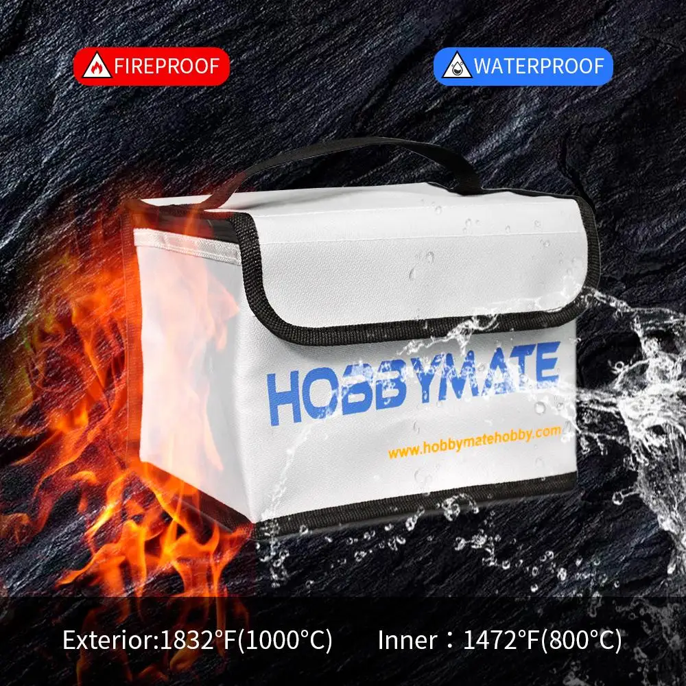 HOBBYMATE Lipo Battery Storage Fireproof Safe Guard Bag 20*15*15cm For Charging & Storage Battery Safe Bag