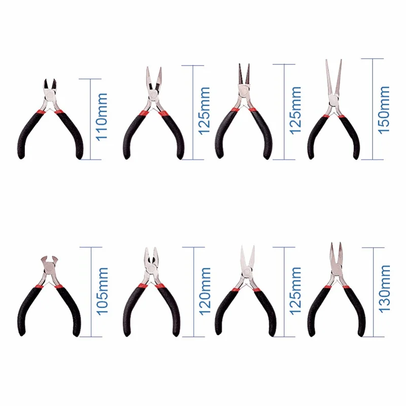 8Pcs/set Jewelry Pliers Sets Polishing Carbon-Hardened Steel DIY Tools Equipment Kit for Jewelry Making Crafts Supplies