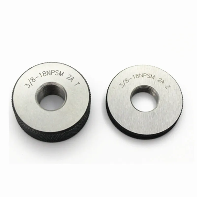 Calibrador de rosca de tubo cilíndrico, sistema americano, NPSM 1/8, 1/4, 3/8, 1/2, 1, 1/4, 2A, calibrador de anillo de rosca de tubo recto, go nogo O calibradores