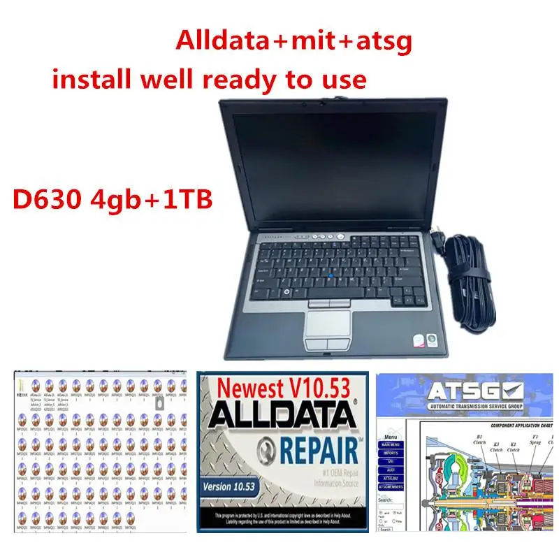 

Alldata Auto Repair Software 10.53 and ATSG Installed Well in 1TB HDD Plus D630 Laptop NOTEBOOK READY TO USE