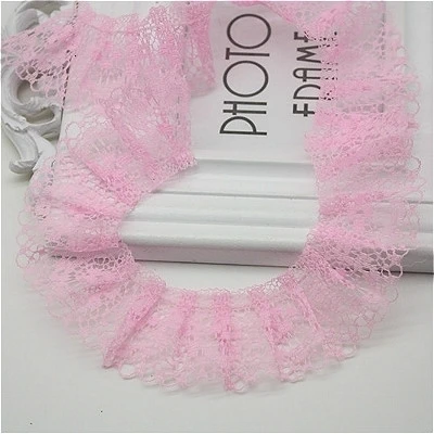 Delicate Jacquard Embroidered Pleated Tulle Lace Ribbon DIY Neckline Cuff Skirt Hem Cloth Toy Pet Clothing Sewing Accessories