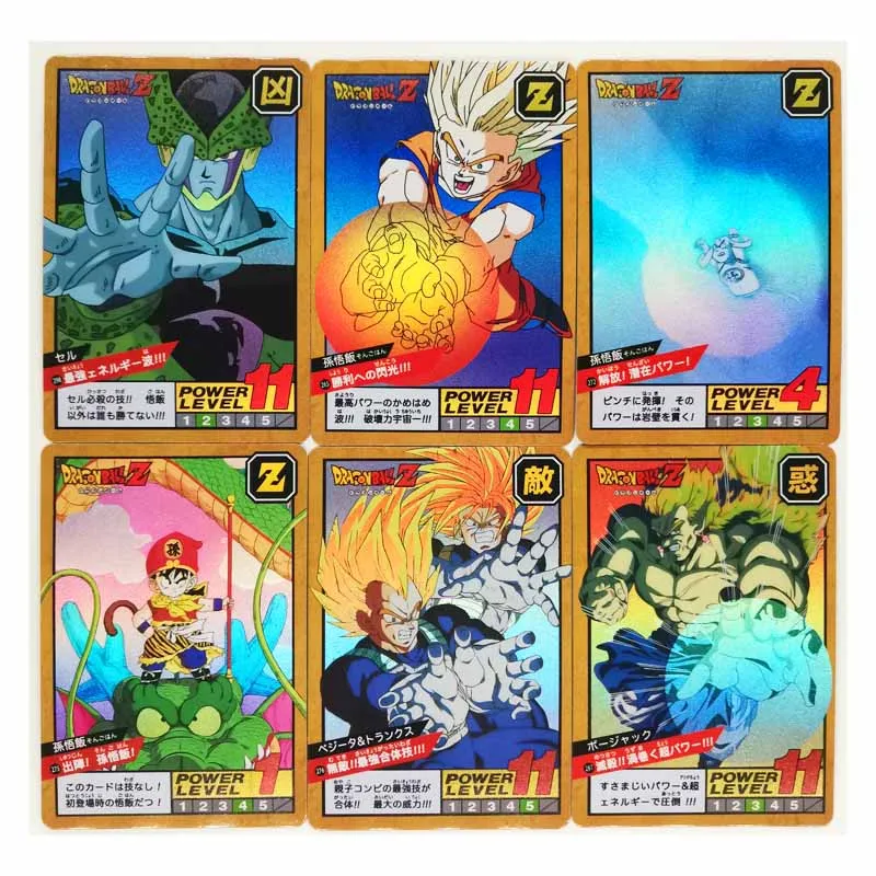 6pcs/set Super Saiyan Dragon Ball Z No.7 Remake Fight Heroes Battle Card Ultra Instinct Goku Vegeta Game Collection Cards