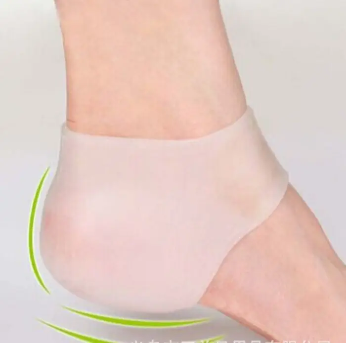 1 Pc Silicone Plantar Fasciitis Shock Absorbing Gel Sleeve Breathable Protective Heel Cracked Foot Skin Care Pain Relief