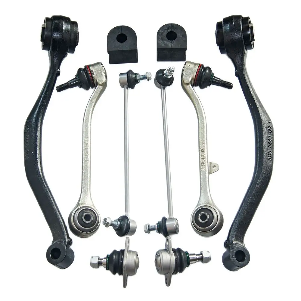 

10pcs packing Full Set suspension system Control Arm kit Tie Rod Ends Sway Bar Links Front Kit for BMW X3 2005 E83