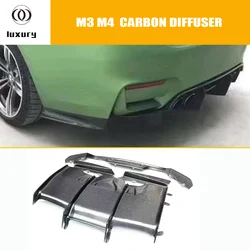 PSM Style Carbon Fiber Rear Diffuser for BMW F80 M3 F82 F83 M4 2014 - 2020 Auto Racing Car Styling Rear Bumper Diffuser Bodykit
