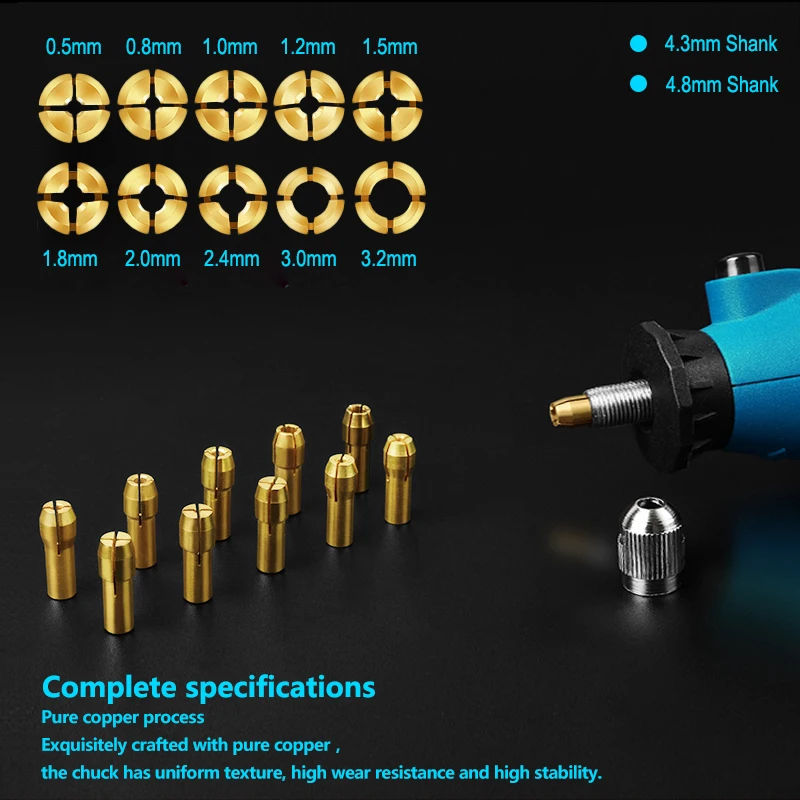XCAN Wood Drilling Tools HSS Rotary Bit with Mini Drill Chuck Quick Change Keyless Chuck Twist Drill Bit Hand Drill