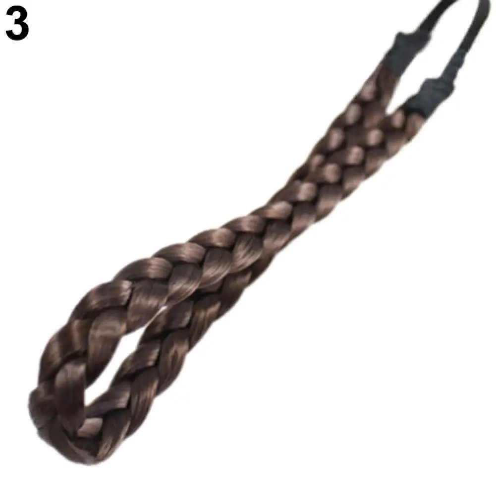 Women Adjustable Twist Braid Headband Bohemian Forehead Plaited Hairband Stretch Headband Women Hairstyle Hair Band Braids Hair