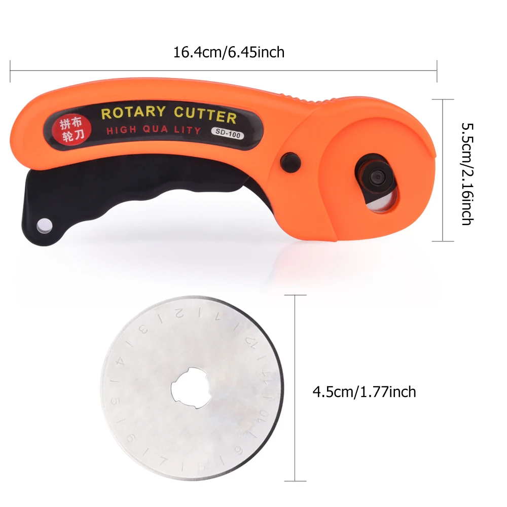 knife 45mm Rotary Cutter Set Blades For Fabric Paper Vinyl Circular Cut Cutting Disc Patchwork Leather Craft Sewing Tool