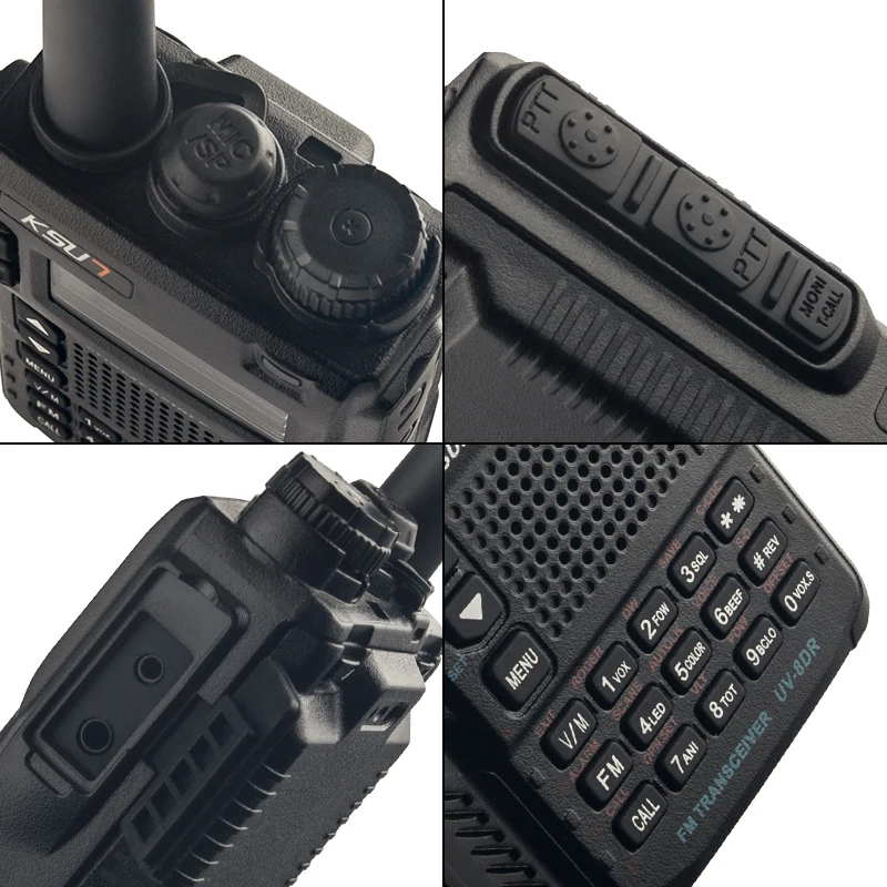 10W Walkie Talkie Long Range Tri-band Dual Antenna Dual PPT Waterproof Handheld Professional Walkie-talkie Radio Transmitter