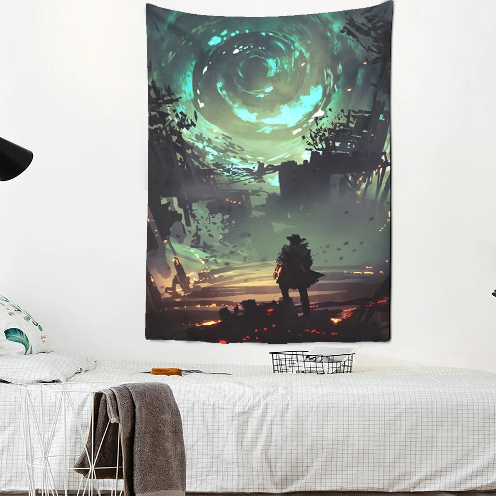 

Vortex Dreamland Starry Tapestry Psychedelic Wall Hanging Room Dorm Tapestries Art Home Psychedelic Animation Wall Cloth