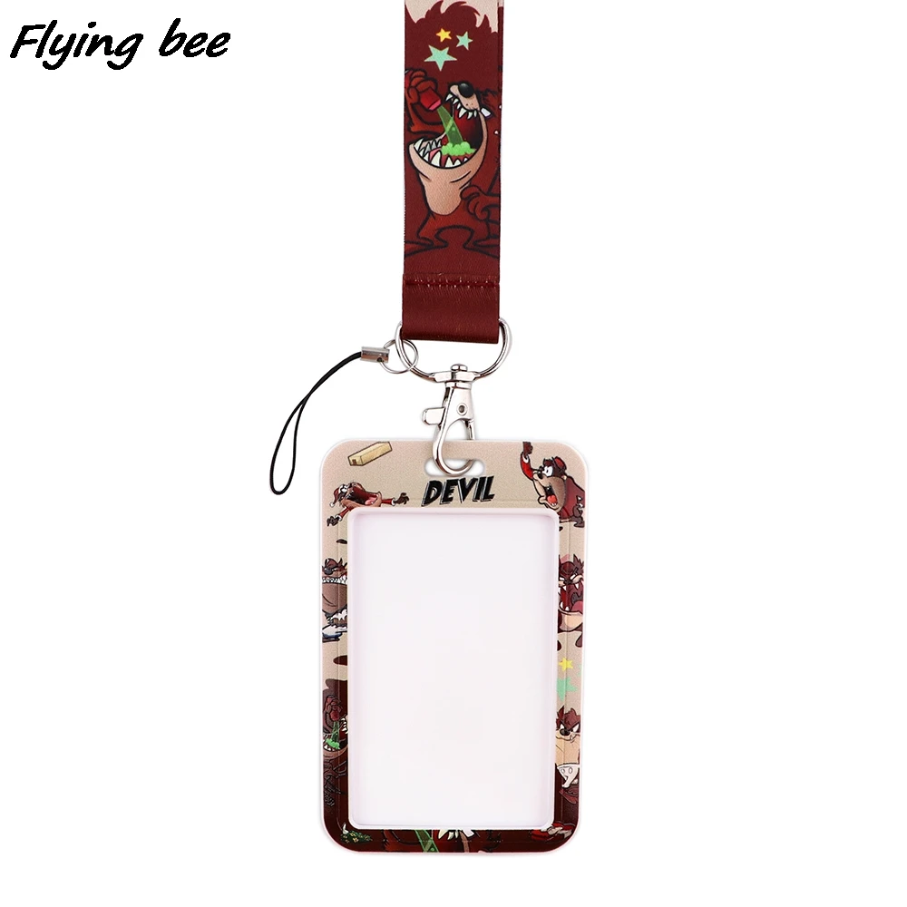 Flyingbee X1697 Dompet Tempat Kartu Kredit Bank Monster Kartun Lucu Tempat Kartu Kerja Nama ID Bus untuk Siswa Anak Teman