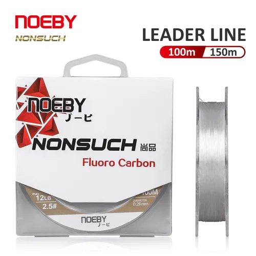 Noeby-sedal de pesca de fluorocarbono, 4-32lb, 100m, 150m, correas líderes, hilo de monofilamento para Lucio, pesca de carpa, línea de carbono