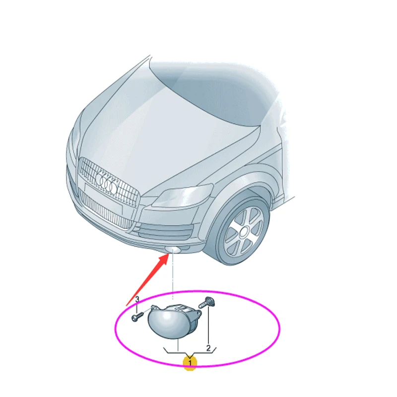 4L0941699A 4L0941700A for Audi Q7 2010-2015 Front Antifog Lamp Head Bar Lamp Lighting Fog Lamp With Bulb 4l0 941699a 4l0 941700a